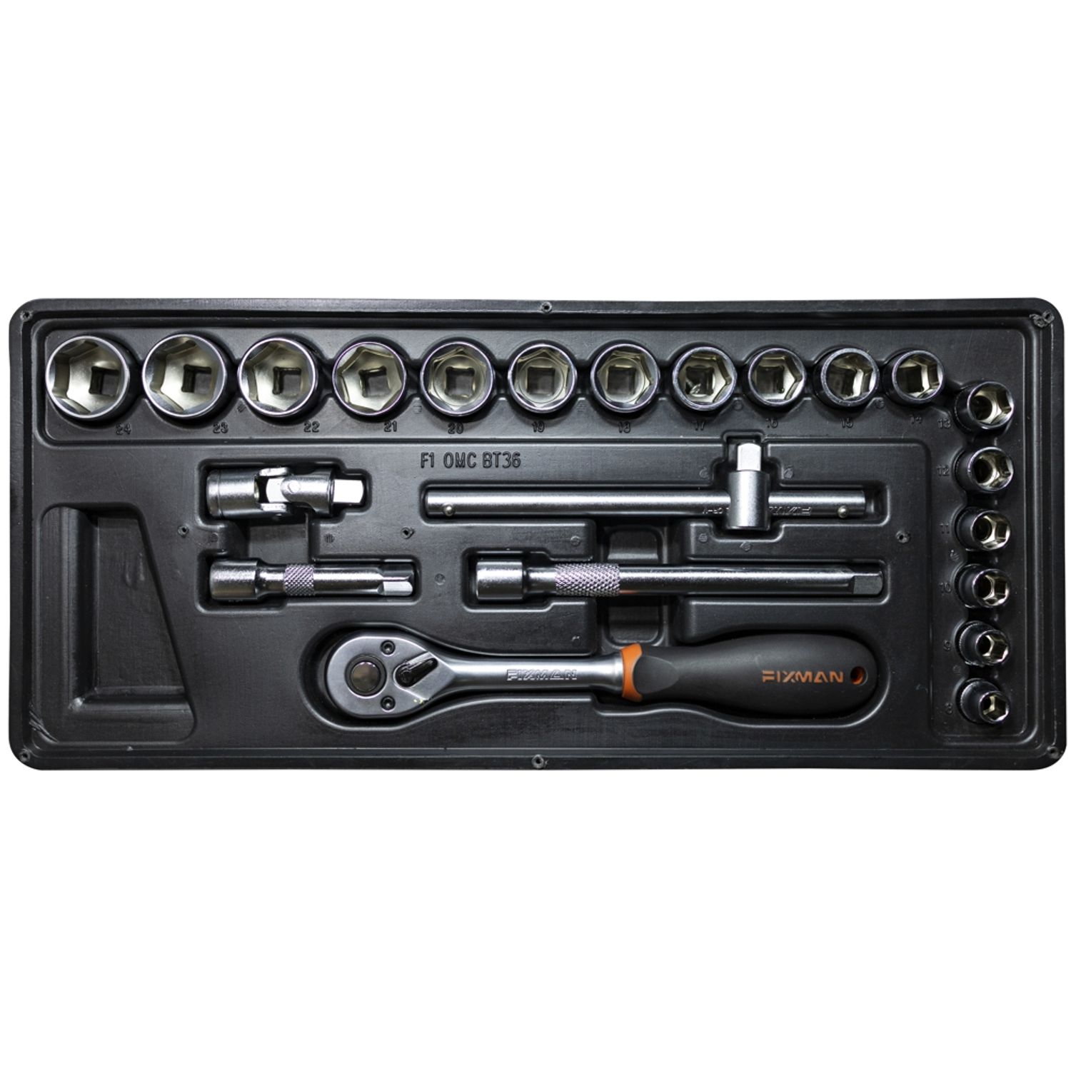 FIXMAN 22-pc 3/8' Dr.sockets & Accessories